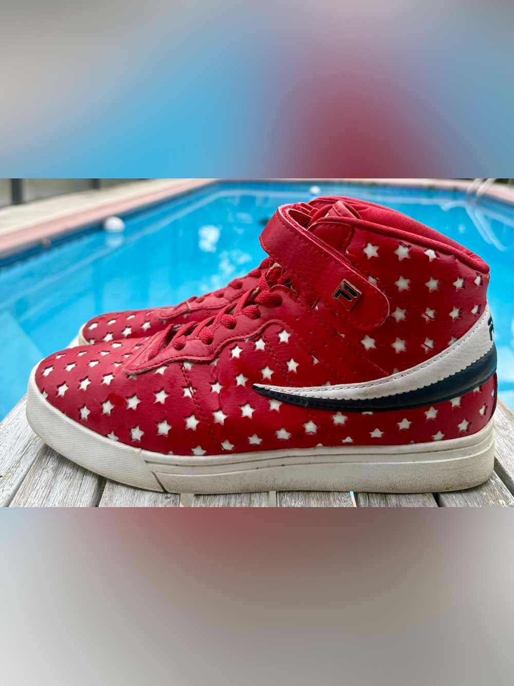 Fila Vulc 13 Mid Plus 'Big Star Red' sneakers Mens 8.5